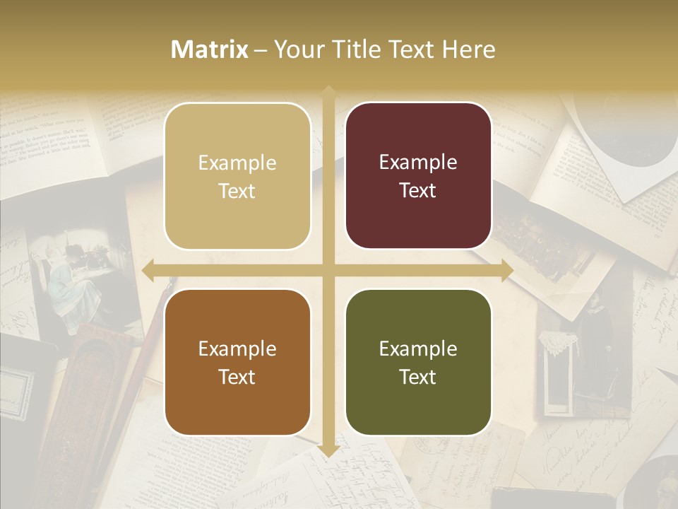 Correspondence Words Memories PowerPoint Template