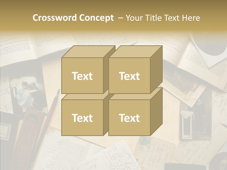 Correspondence Words Memories PowerPoint Template