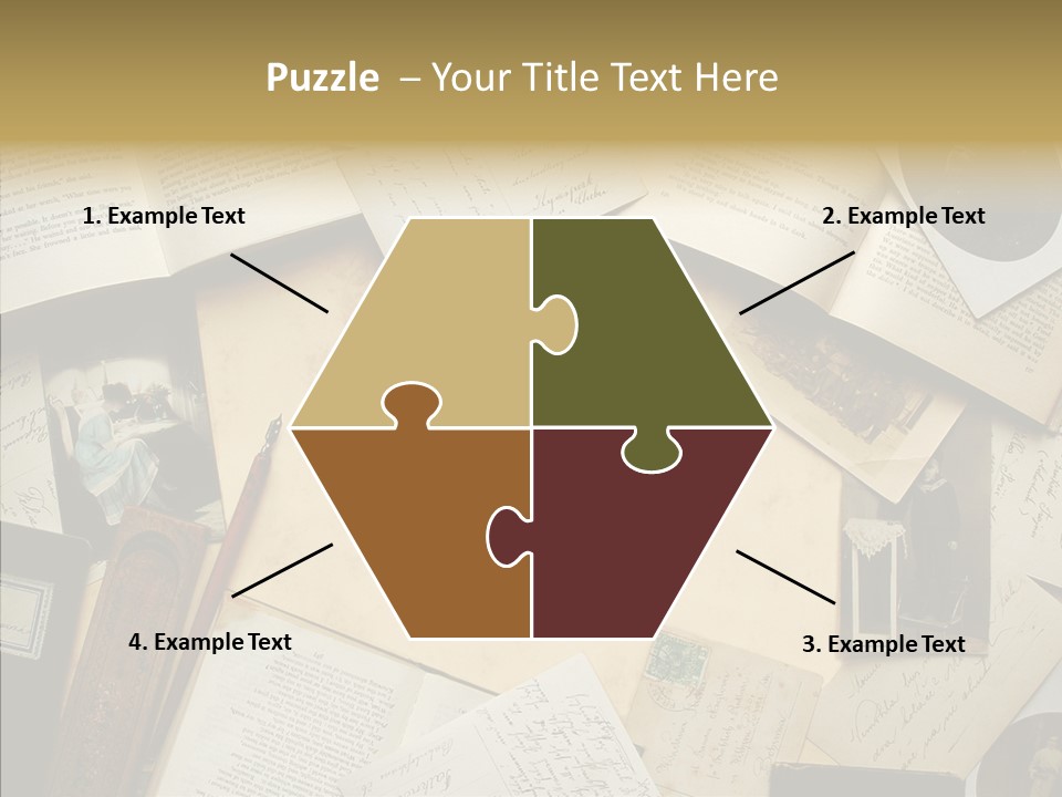 Correspondence Words Memories PowerPoint Template