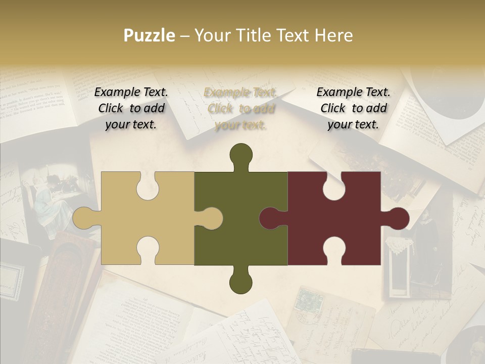 Correspondence Words Memories PowerPoint Template