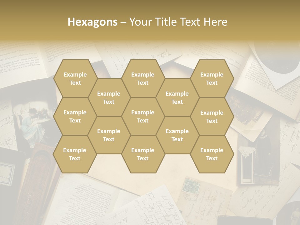 Correspondence Words Memories PowerPoint Template