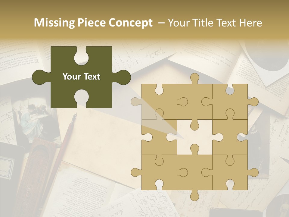 Correspondence Words Memories PowerPoint Template