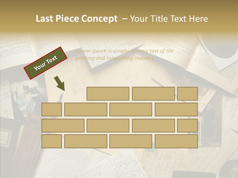Correspondence Words Memories PowerPoint Template