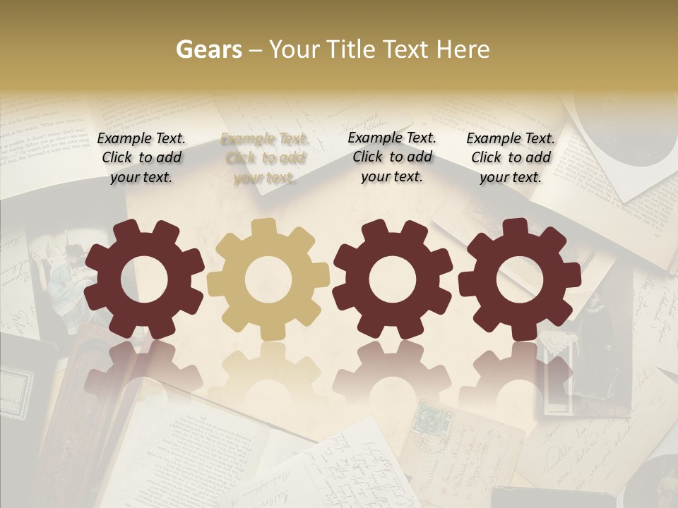 Correspondence Words Memories PowerPoint Template