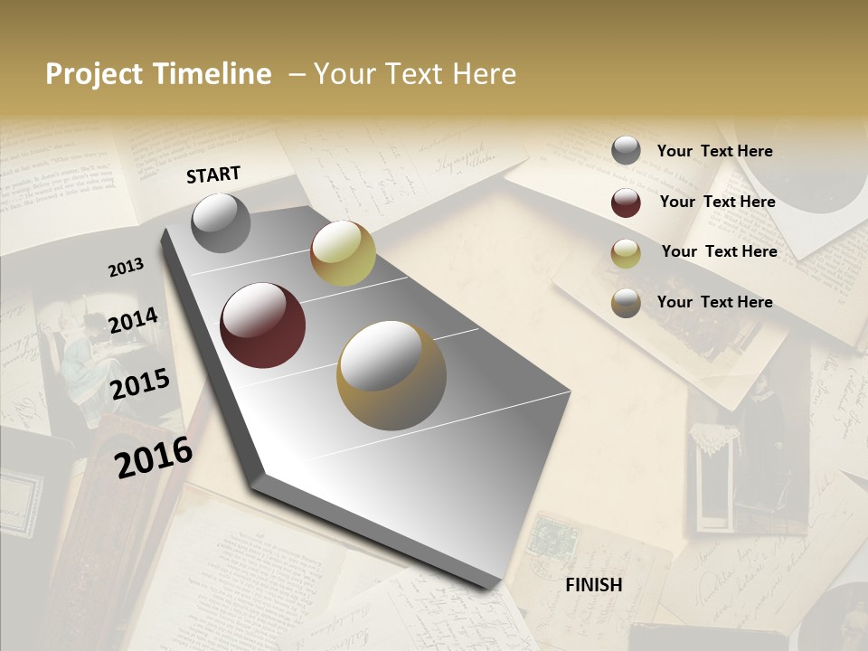 Correspondence Words Memories PowerPoint Template