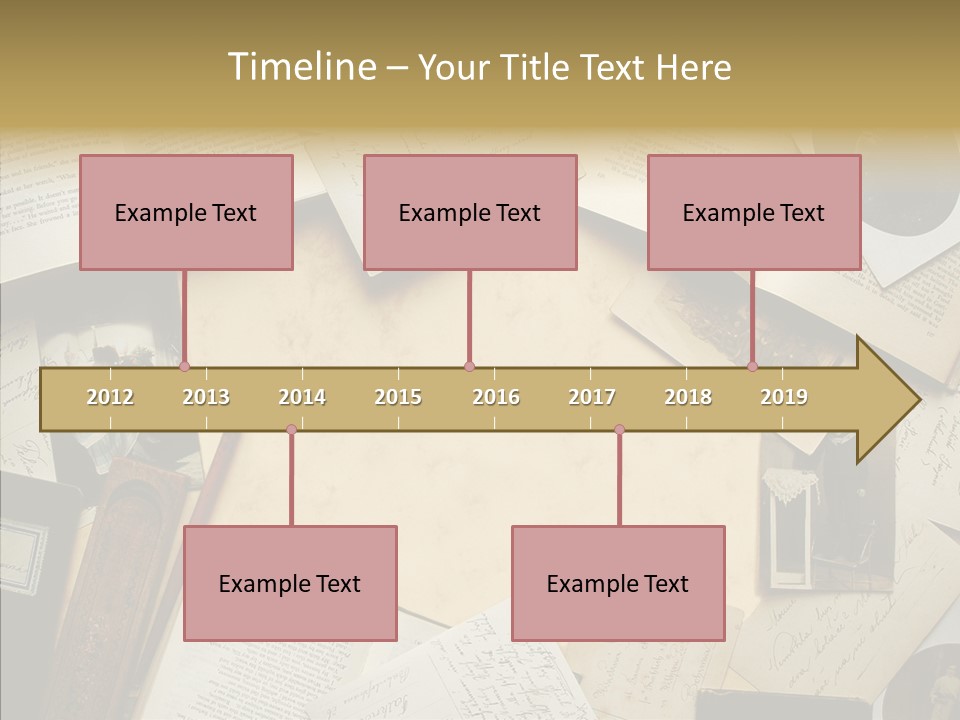 Correspondence Words Memories PowerPoint Template