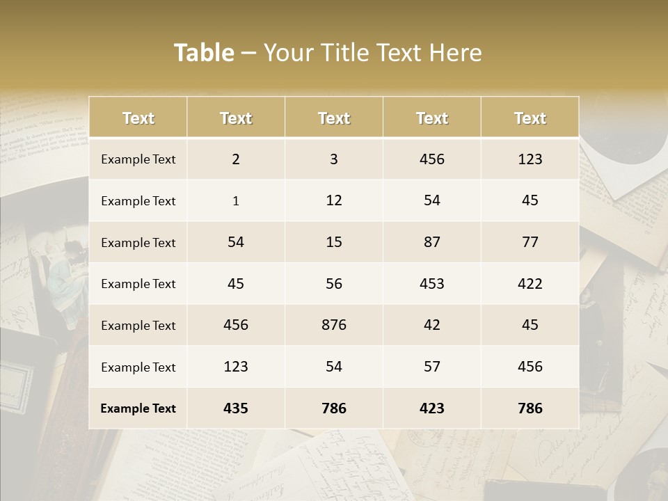 Correspondence Words Memories PowerPoint Template