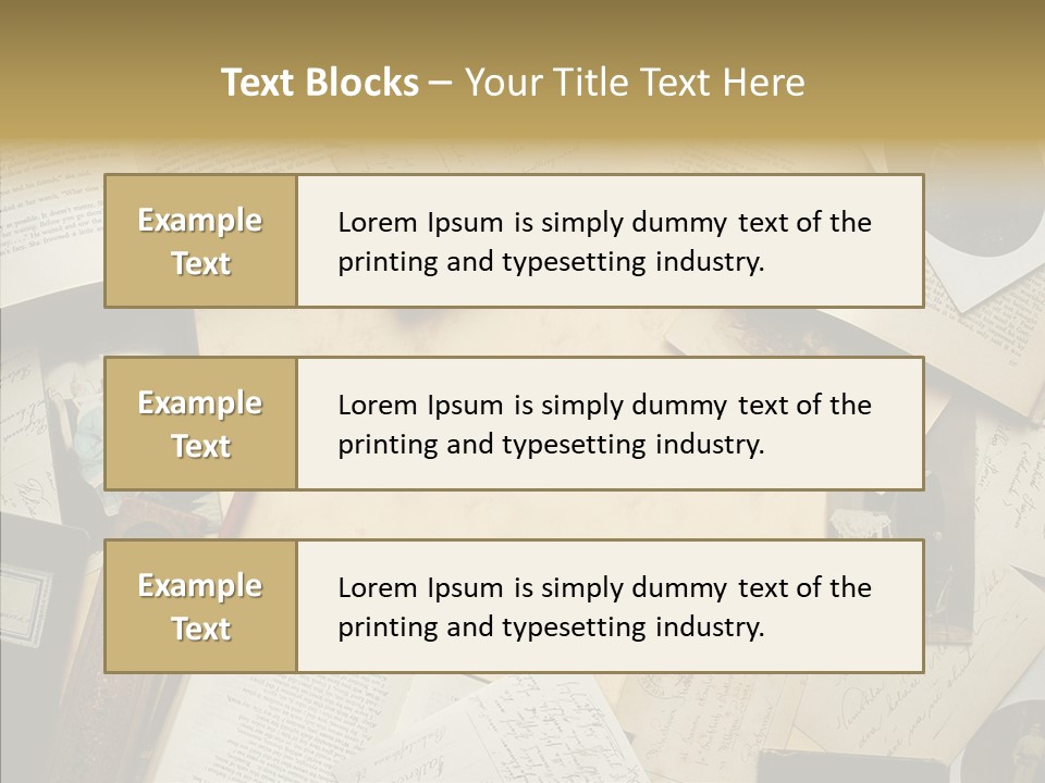 Correspondence Words Memories PowerPoint Template