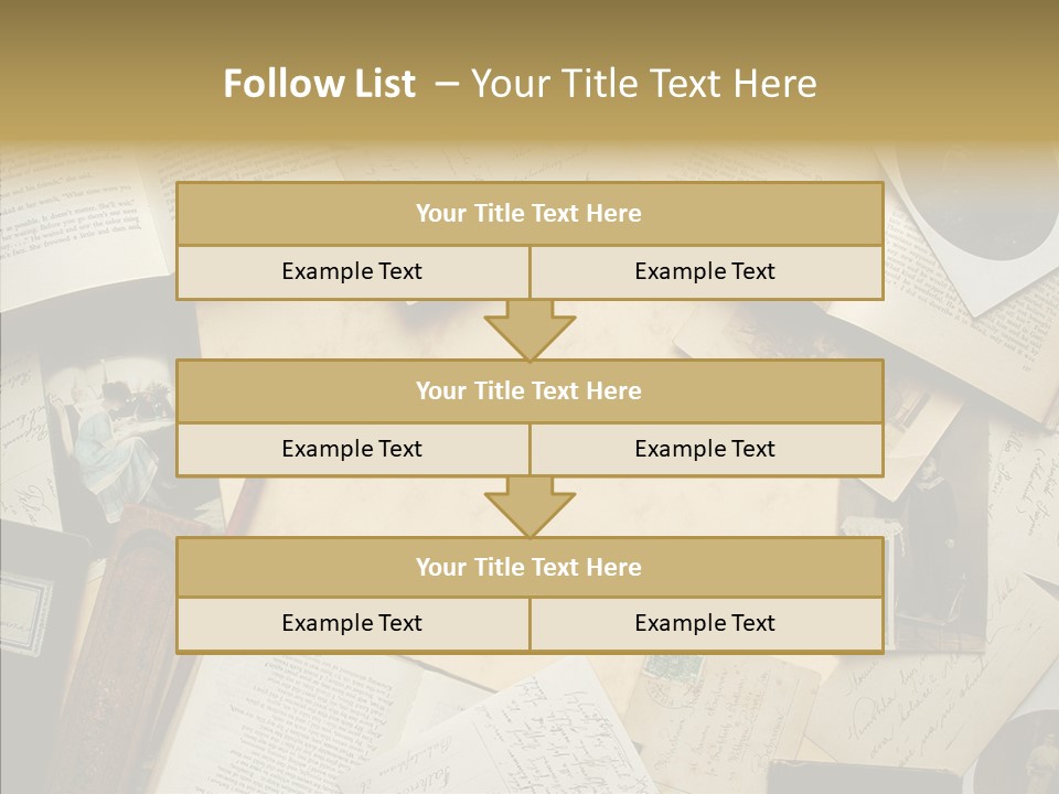 Correspondence Words Memories PowerPoint Template