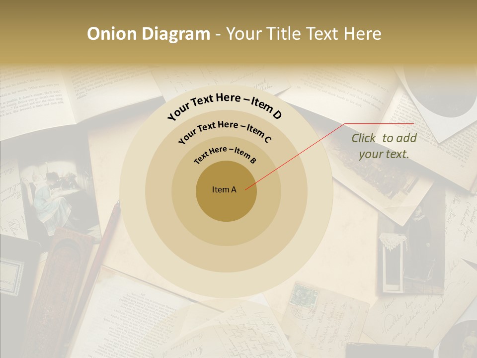Correspondence Words Memories PowerPoint Template