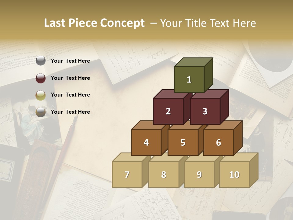 Correspondence Words Memories PowerPoint Template
