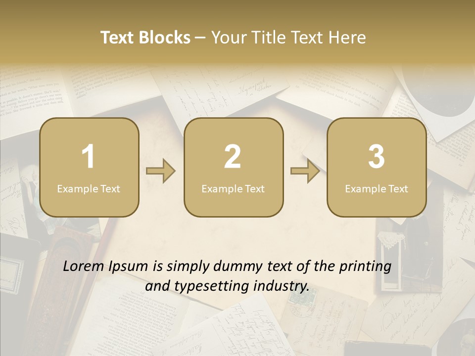 Correspondence Words Memories PowerPoint Template
