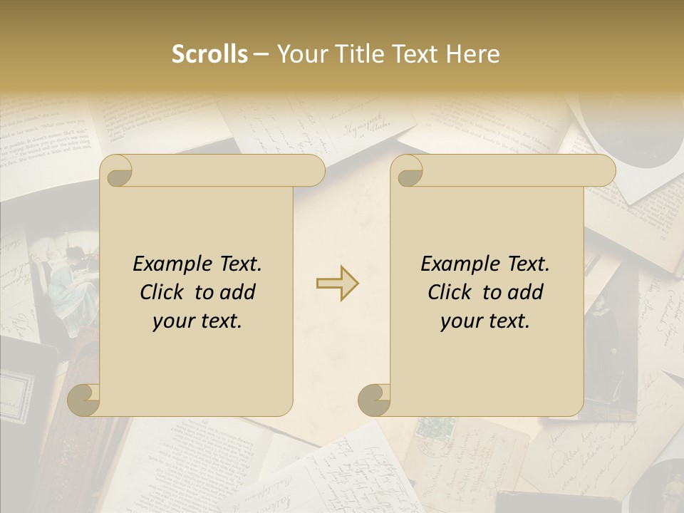 Correspondence Words Memories PowerPoint Template