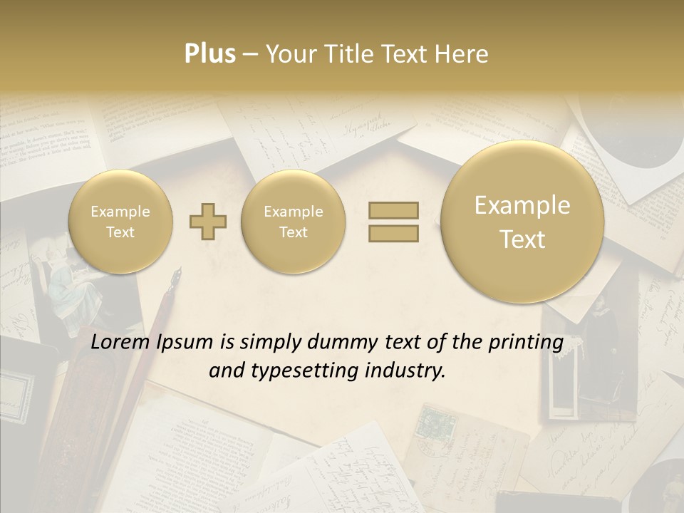 Correspondence Words Memories PowerPoint Template