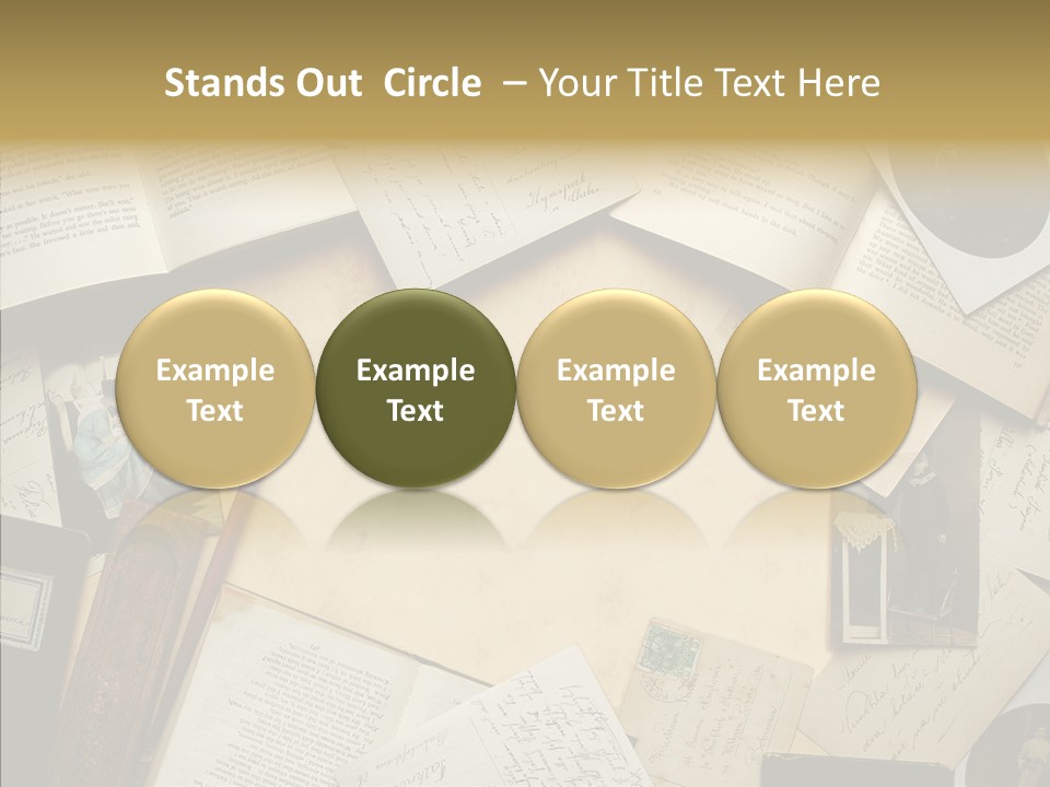 Correspondence Words Memories PowerPoint Template