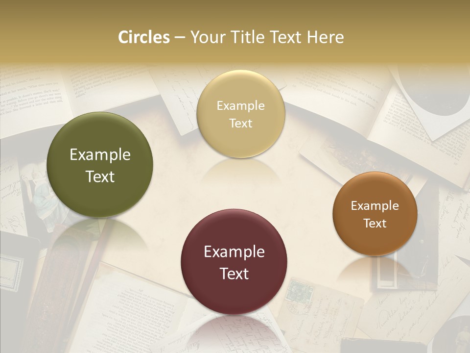 Correspondence Words Memories PowerPoint Template