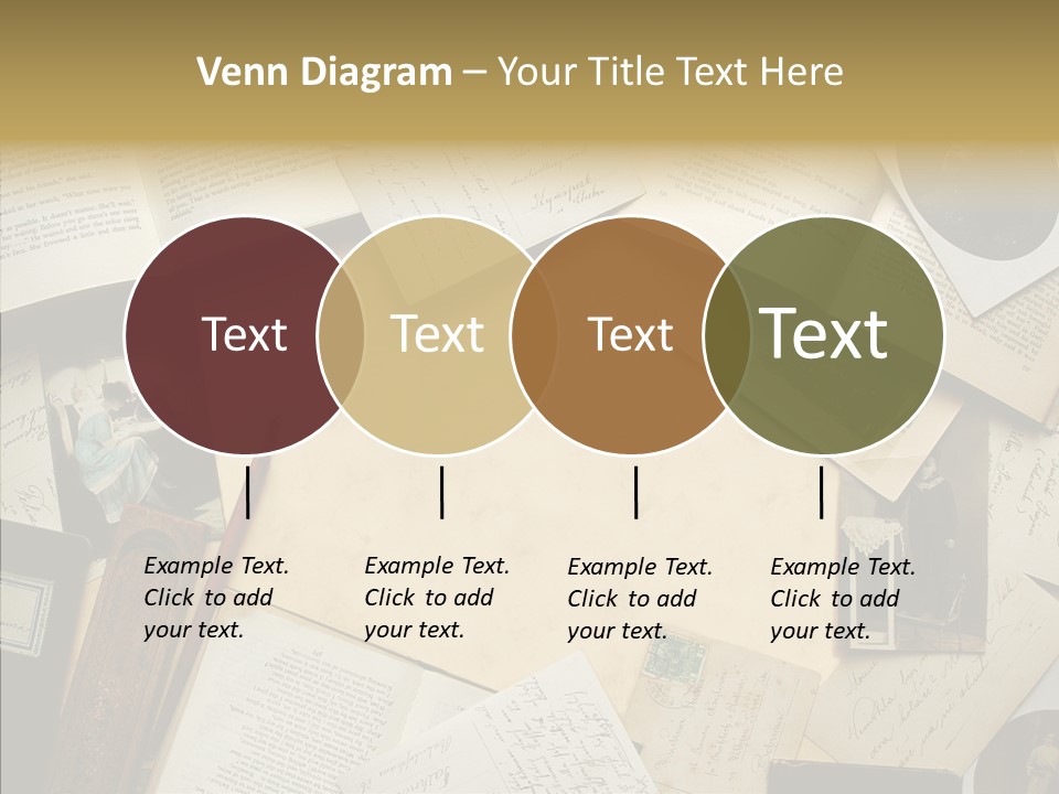 Correspondence Words Memories PowerPoint Template