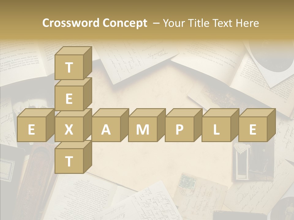 Correspondence Words Memories PowerPoint Template