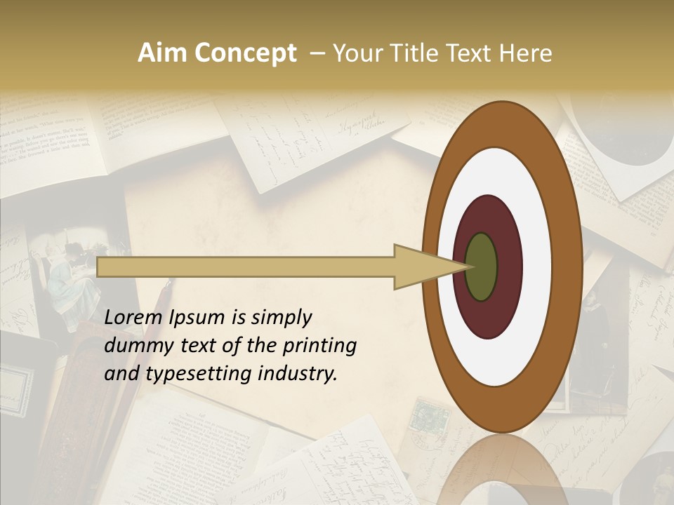 Correspondence Words Memories PowerPoint Template