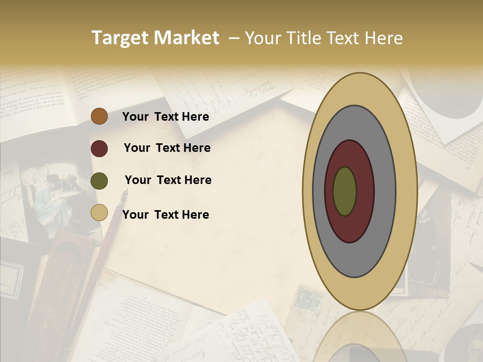 Correspondence Words Memories PowerPoint Template