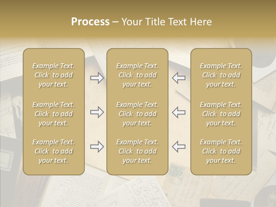 Correspondence Words Memories PowerPoint Template