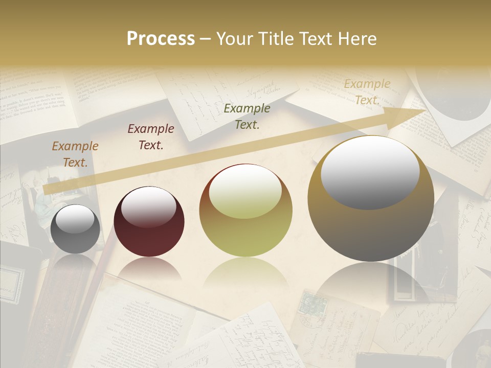 Correspondence Words Memories PowerPoint Template