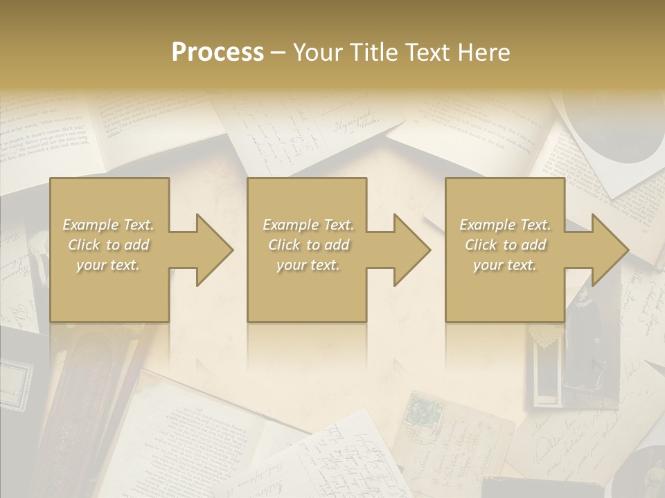 Correspondence Words Memories PowerPoint Template