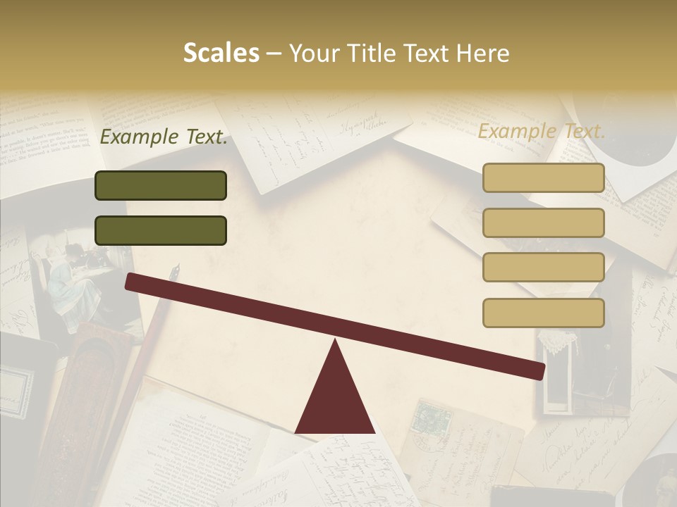 Correspondence Words Memories PowerPoint Template