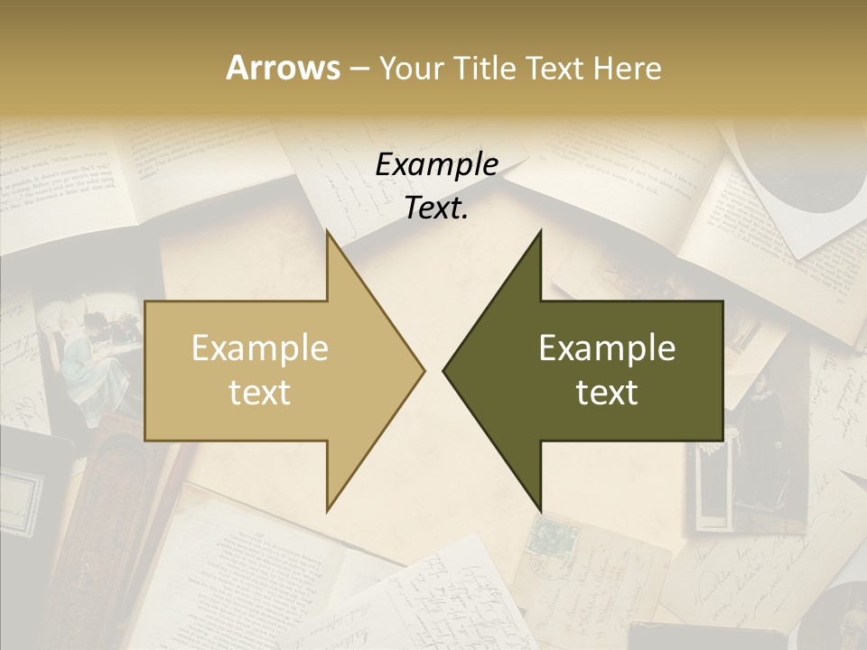 Correspondence Words Memories PowerPoint Template