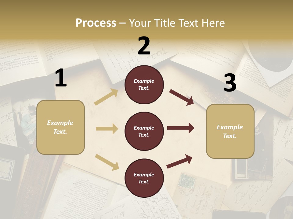 Correspondence Words Memories PowerPoint Template