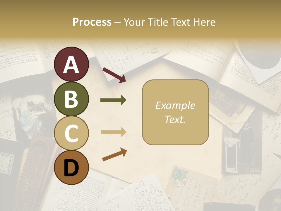 Correspondence Words Memories PowerPoint Template