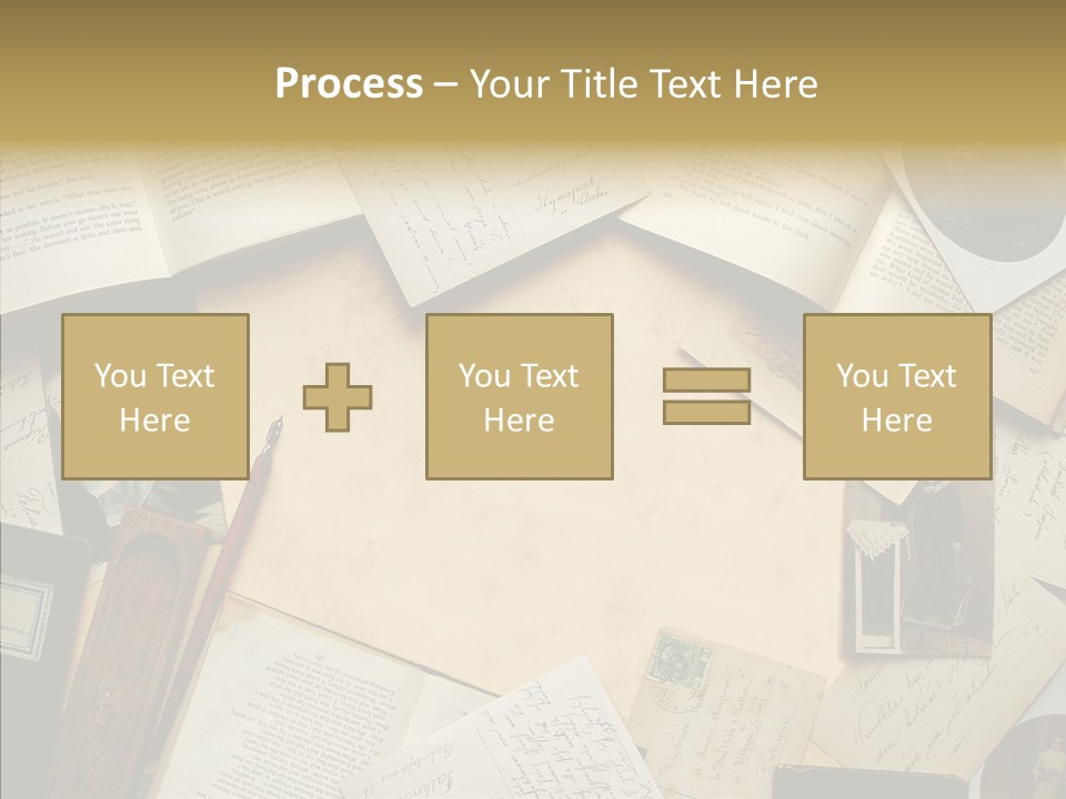 Correspondence Words Memories PowerPoint Template