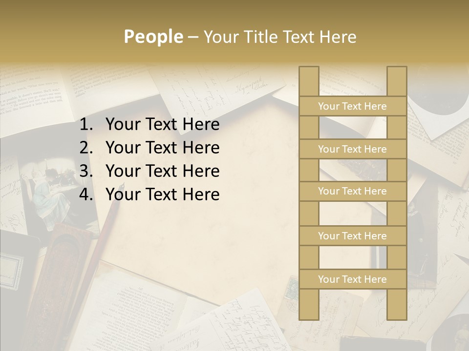 Correspondence Words Memories PowerPoint Template