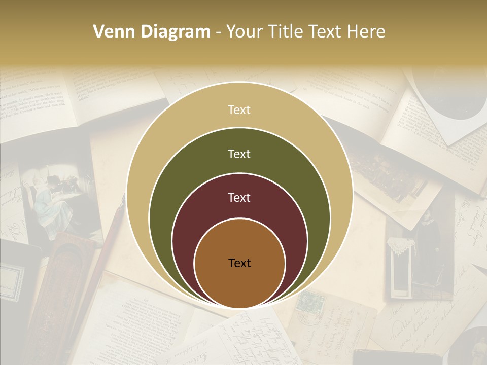 Correspondence Words Memories PowerPoint Template