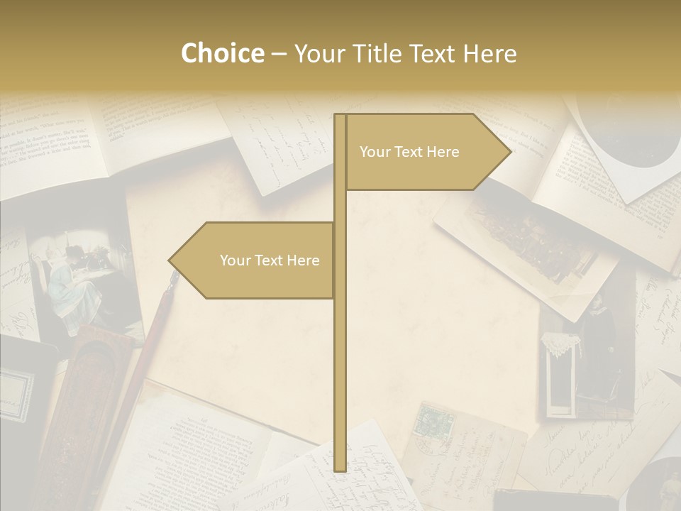 Correspondence Words Memories PowerPoint Template