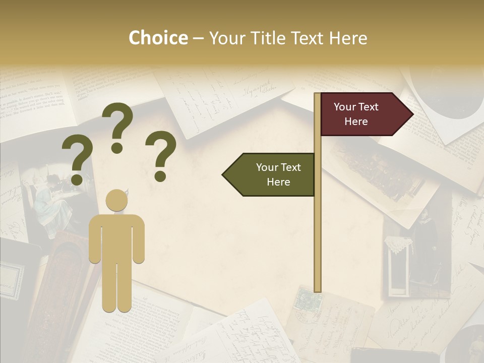 Correspondence Words Memories PowerPoint Template