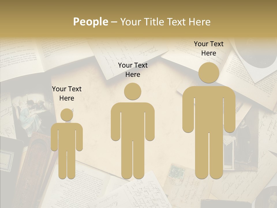 Correspondence Words Memories PowerPoint Template