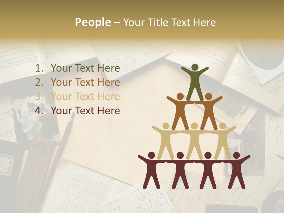 Correspondence Words Memories PowerPoint Template