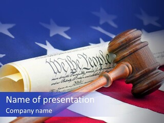 Crime Gavel Tribunal PowerPoint Template