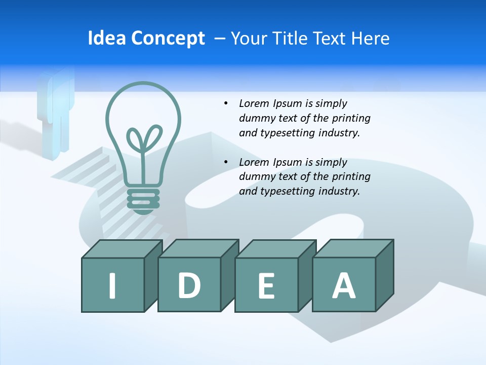 Staircase Depths Hole PowerPoint Template