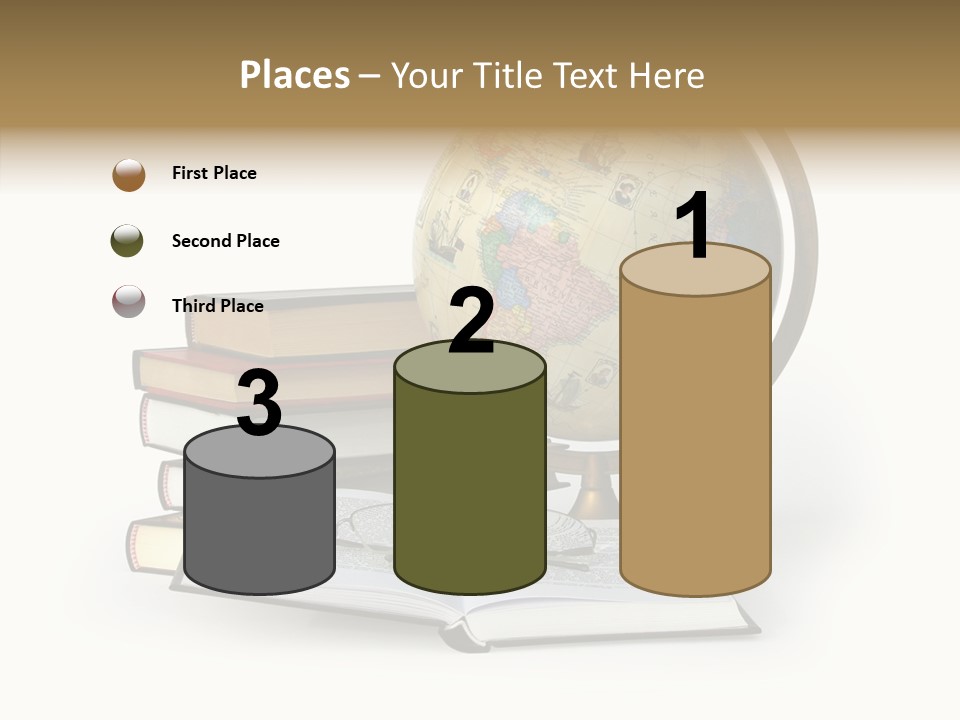 Bookcase Information Earth PowerPoint Template