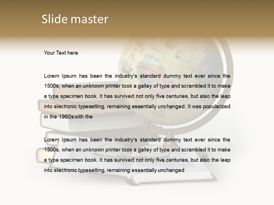 Bookcase Information Earth PowerPoint Template