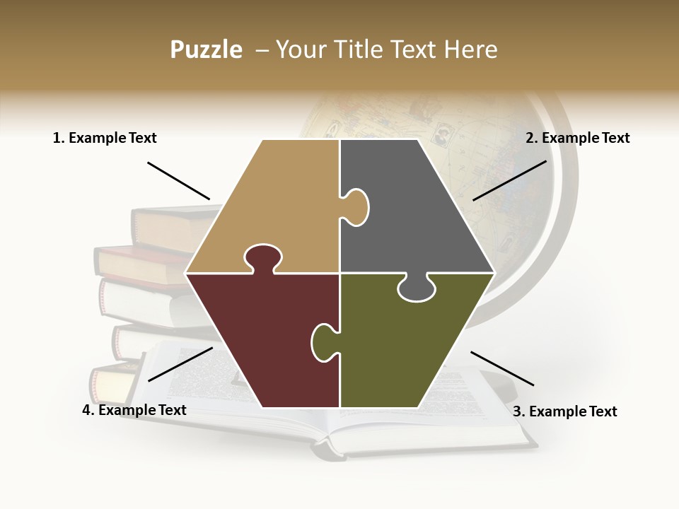 Bookcase Information Earth PowerPoint Template