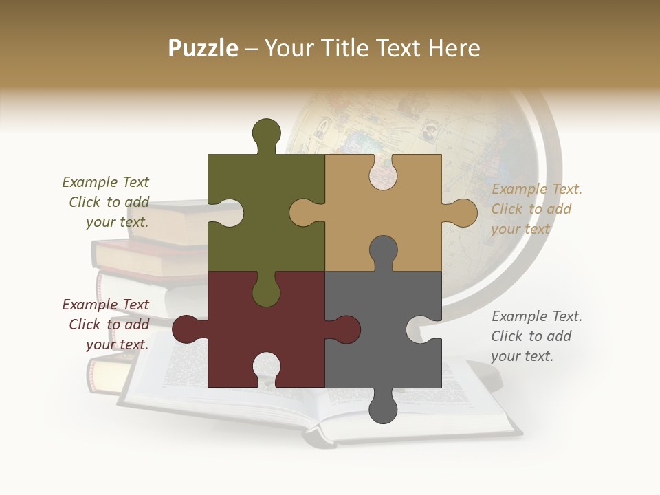 Bookcase Information Earth PowerPoint Template