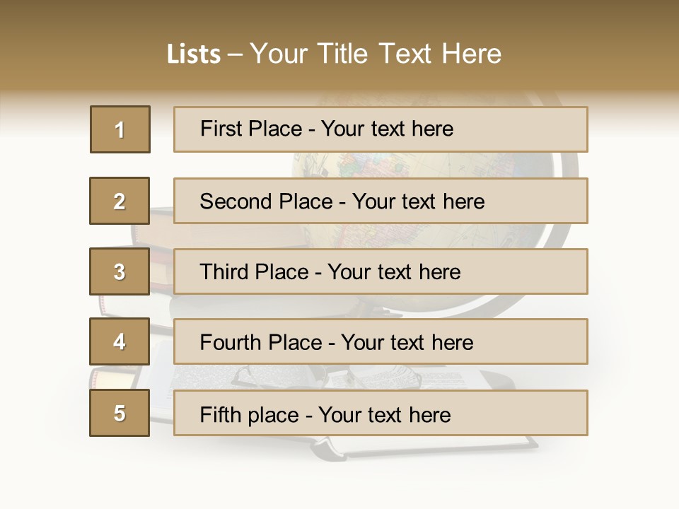 Bookcase Information Earth PowerPoint Template