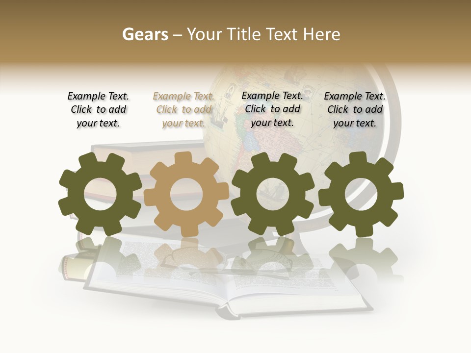 Bookcase Information Earth PowerPoint Template