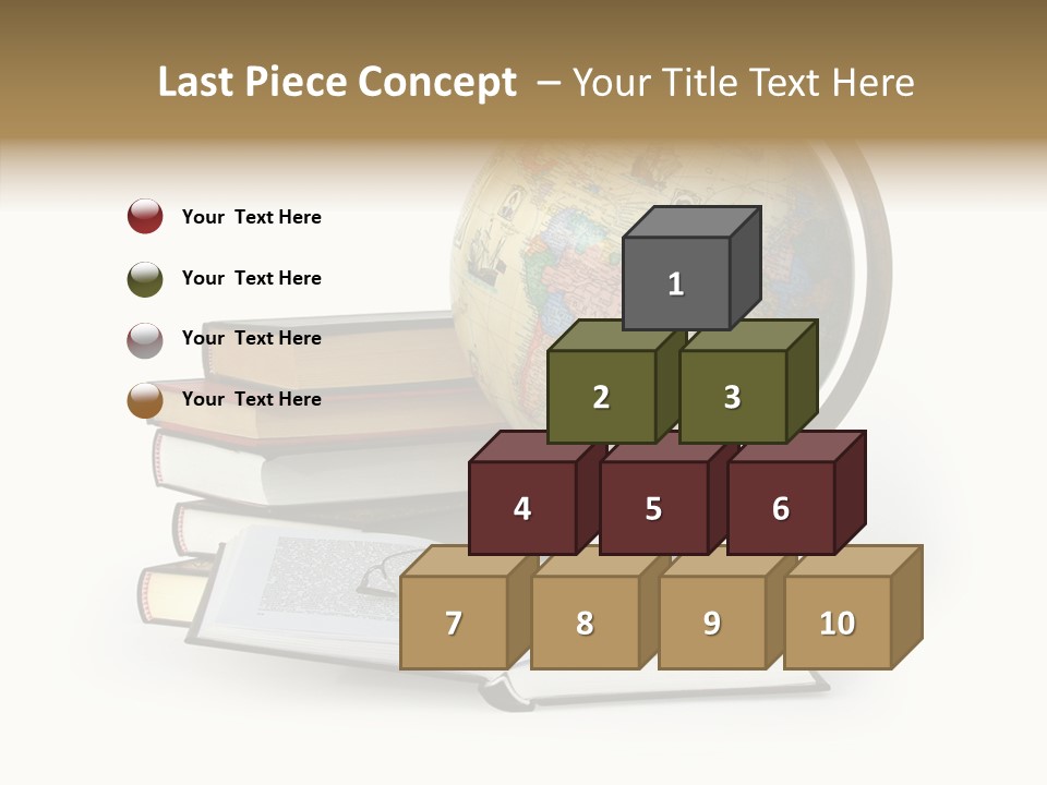 Bookcase Information Earth PowerPoint Template