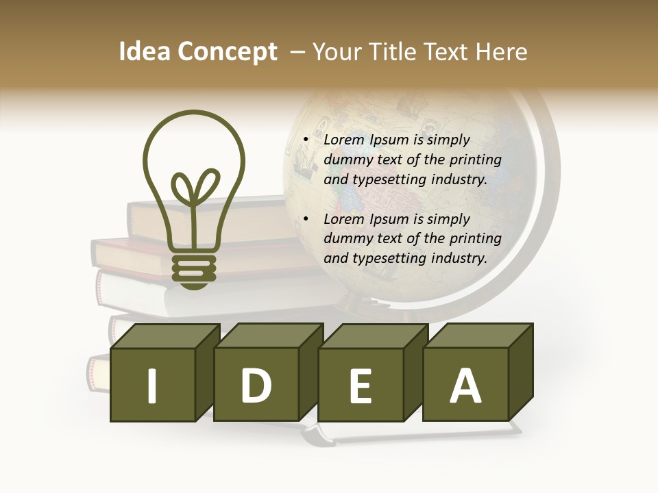 Bookcase Information Earth PowerPoint Template