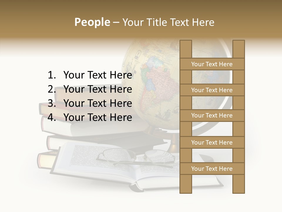 Bookcase Information Earth PowerPoint Template