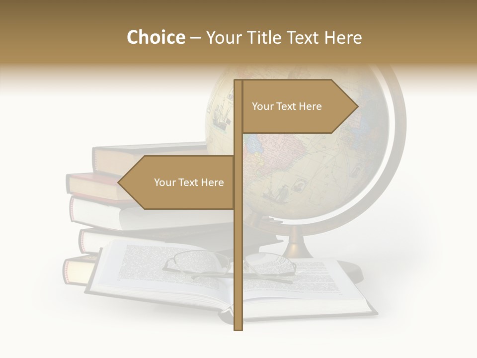 Bookcase Information Earth PowerPoint Template